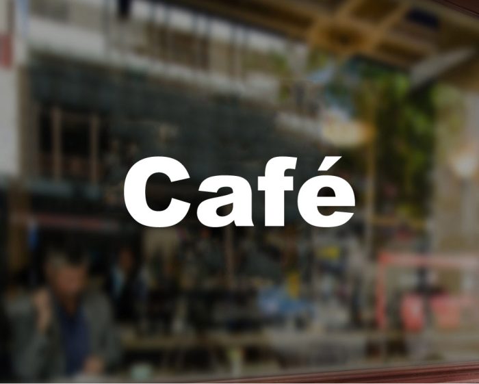 Cafe shop decal