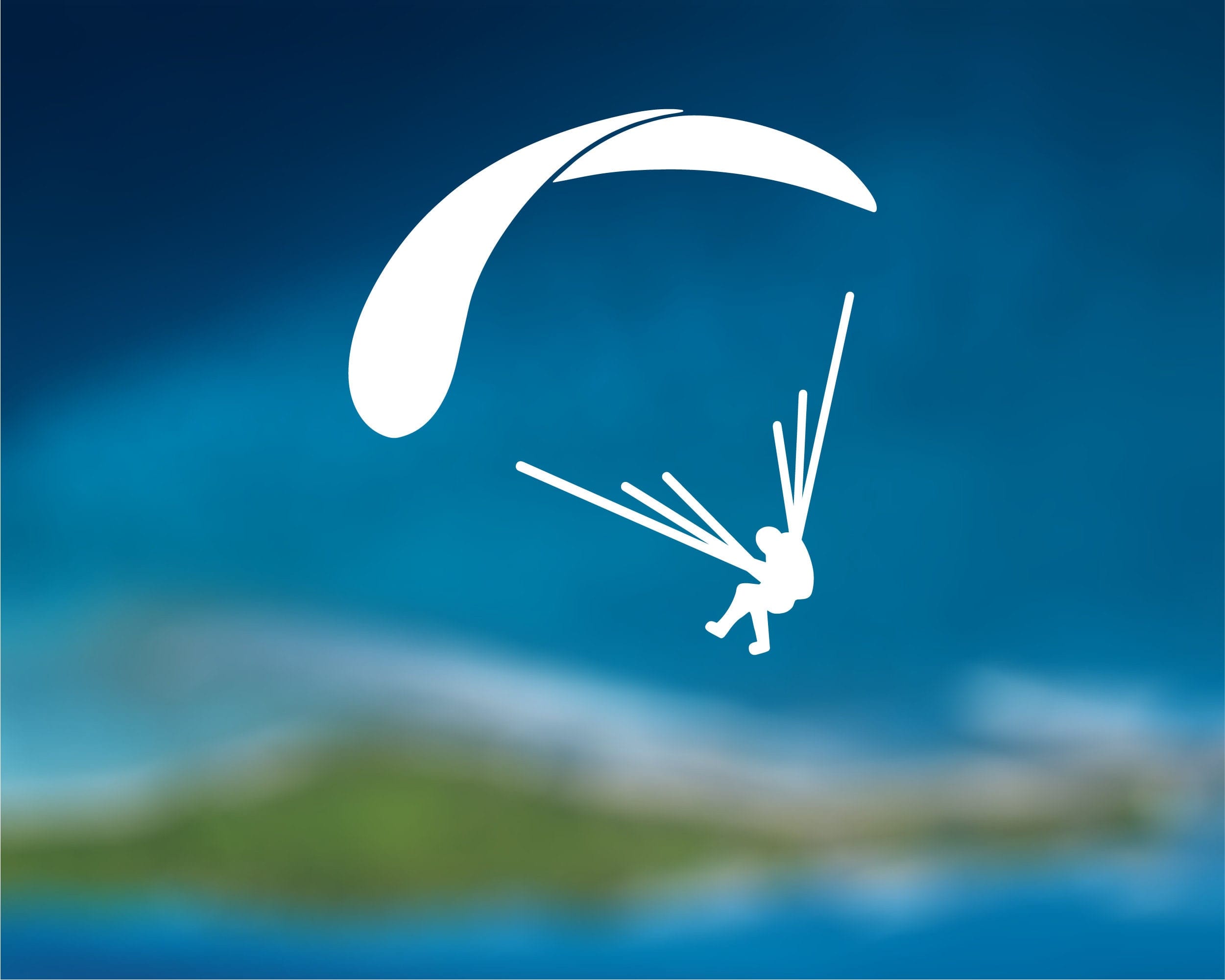 3M Paragliding Extreme Sport Vinyl Decal Sticker - For Car, Truck, Window, Bumper